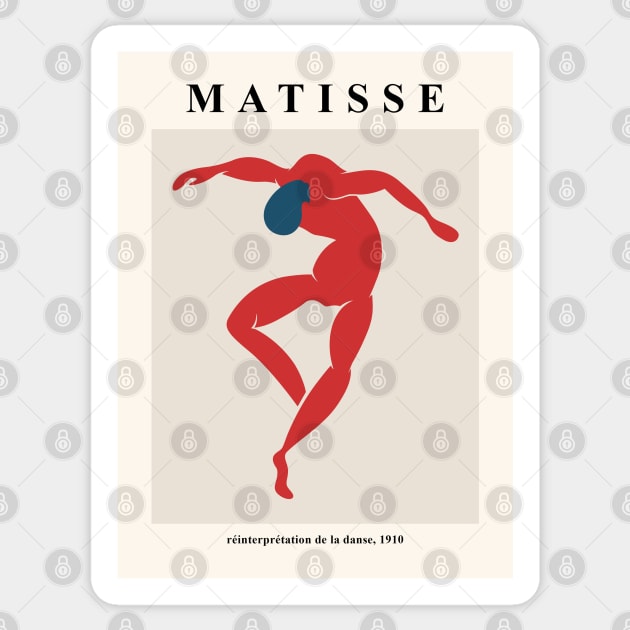 Henri Matisse Red The Dance Design Exhibition Wall Art, Art Print Poster, Men Women Tshirt Sticker by VanillaArt